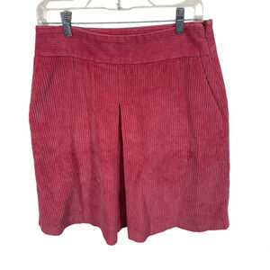 1901 pink corduroy pleated a-line skirt women’s size 8 academia preppy